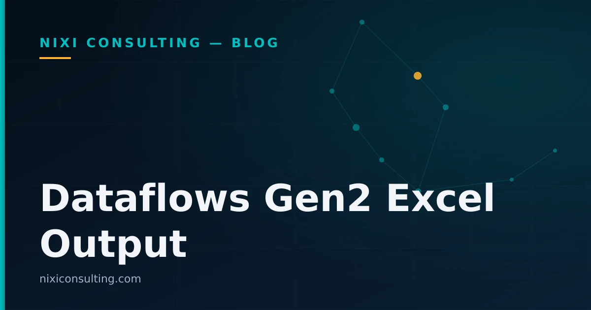 Formatted Excel report generated by a Fabric Dataflows Gen2 pipeline